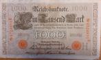 Bankbiljet Duitsland 1000 Reichsbanknote 1910, Ophalen of Verzenden, Duitsland, Los biljet