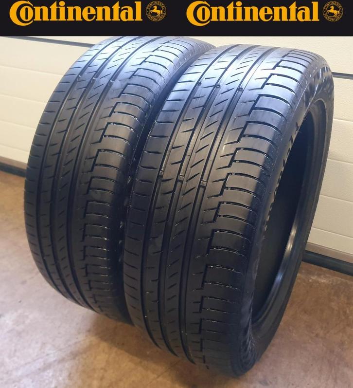 2x 225 55 R19 CONTINENTAL 6 a 6.5mm €100 P.S GEMONTEERD, Auto-onderdelen, Banden en Velgen, Band(en), Zomerbanden, 19 inch, 225 mm