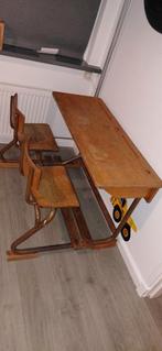 Vintage schoolbank voor kinderen, Ophalen of Verzenden, Gebruikt, Tafel(s) en Stoel(en)