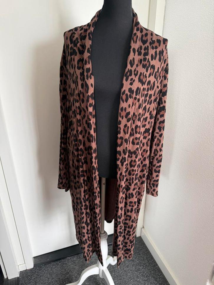 Juffrouw Jansen luxe VEST mt 44-46 tijgerprint 1x gebruikt, Kleding | Dames, Truien en Vesten, Zo goed als nieuw, Maat 42/44 (L)