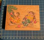 Stempel, hout, house mouse als kerstcadeautje, Ophalen of Verzenden, Nieuw