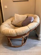 Nieuwstaat Papasan loungestoel, Ophalen, Zo goed als nieuw, Riet of Rotan, 75 tot 100 cm