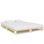 vidaXL Bedframe pallet massief grenenhout 180x200 cm, Doe-het-zelf en Verbouw, Platen en Panelen, Ophalen of Verzenden, Gebruikt