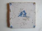 een 17e eeuwse tegel met een kinderspelletje, Ophalen of Verzenden