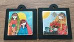 Handbeschilderde Tegels - Traditionele Vrouwen, Ophalen of Verzenden