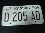Kentekenplaat licenseplate Kansas 2004 USA, Verzamelen, Verzenden, Gebruikt, Auto's