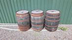 Wijnvat whiskyvat regenton 3 stuks, 1 met messing kraan, Minder dan 75 liter, Ophalen, Zo goed als nieuw, Metaal