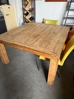 Grote houten eettafel, Huis en Inrichting, Ophalen, Gebruikt, 100 tot 150 cm, Eikenhout