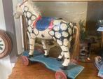 Antiek speelgoedpaard papier-mâché, Ophalen of Verzenden