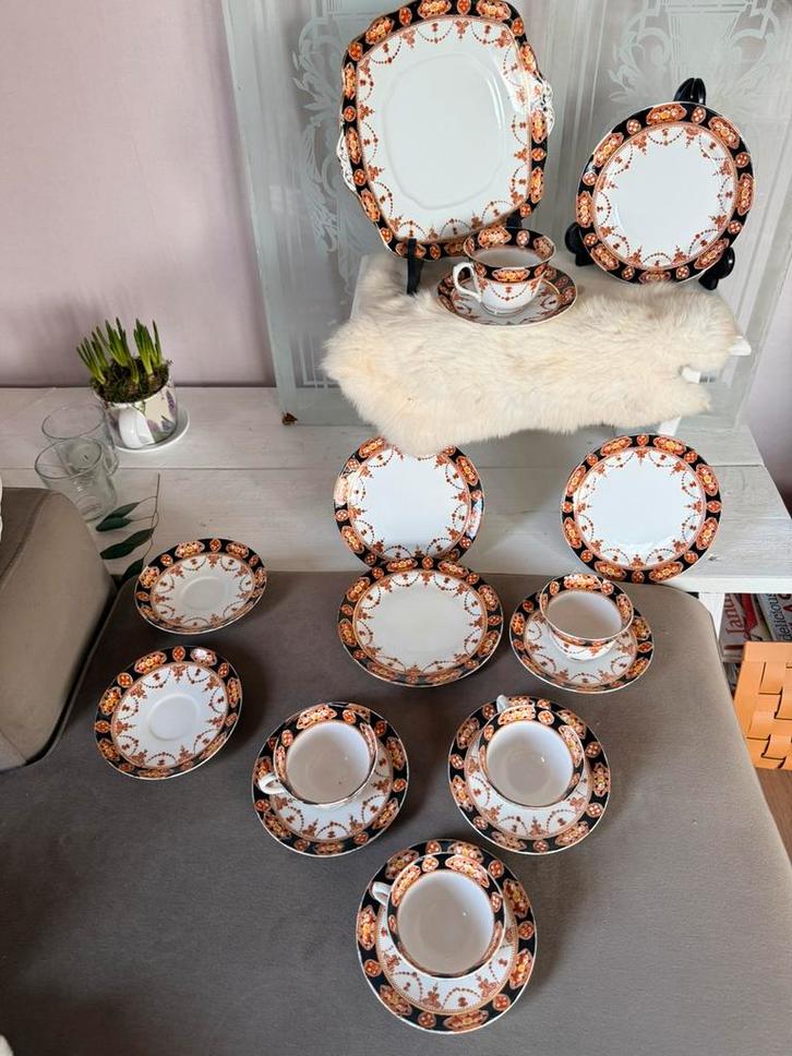Royal Albert 1927  antiek koffie thee taart set, Antiek en Kunst, Antiek | Servies compleet, Ophalen