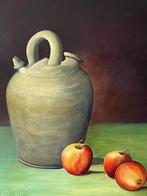 Peter Maas, stilleven met kan en appels, Ophalen