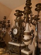 Antieke Franse pendule met kandelaars, Antiek en Kunst, Antiek | Klokken, Ophalen