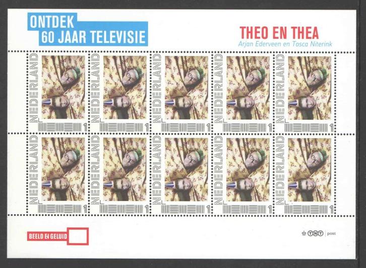 Postzegels Ontdek 60 jaar Televisie: Theo en Thea, Postzegels en Munten, Postzegels | Nederland, Postfris, Na 1940, Ophalen of Verzenden