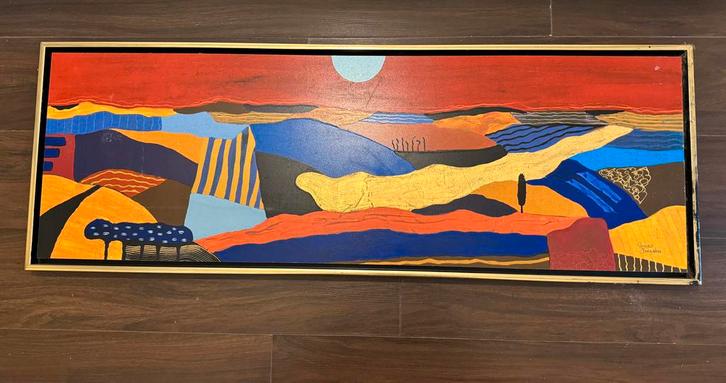 Ronald Boonacker Abstract Schilderij Ingelijst Gesigneerd Ku, Antiek en Kunst, Kunst | Schilderijen | Abstract, Ophalen