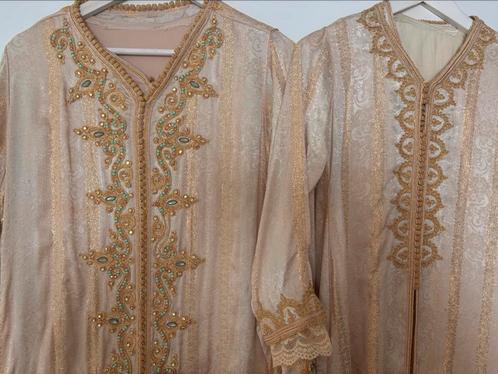 Mooie Jawhara takchita, Kleding | Dames, Gelegenheidskleding, Zo goed als nieuw, Overige typen, Maat 38/40 (M), Beige, Ophalen of Verzenden