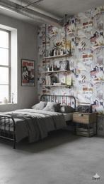 14281 90s graffiti vintage behang met house vibe swiet  , Ophalen of Verzenden, Rood