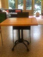 Frans bistrotafeltje met gietijzeren onderstel, Ophalen, Minder dan 50 cm, Gebruikt, Vierkant