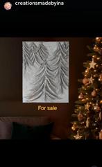 Winterse Bomen Kunstwerk, Ophalen of Verzenden