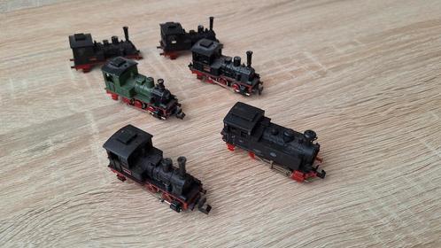 Fleischmann Piccolo/Minitrix 4 x stoomloc en 2 x kap, Hobby en Vrije tijd, Modeltreinen | N-Spoor, Gebruikt, Locomotief, Gelijkstroom