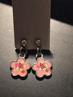 Diddl oorstekertjes roze bloem met strass-steentje, L 2cm, Ophalen, Diddl, Gebruikt, Overige typen