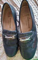 Ara Mokassin Instappers - Donkerbruin/Zwart leer  maat 37, Zwart, Ophalen of Verzenden, Zo goed als nieuw, Espadrilles of Moccasins