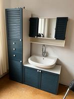 Badkamermeubel met wasbak en spiegelkast, Huis en Inrichting, Badkamer | Badkamermeubels, Ophalen, Gebruikt, 50 tot 100 cm, Minder dan 100 cm