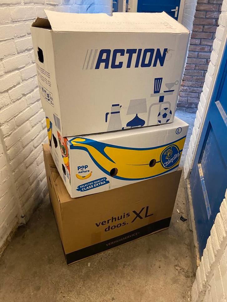 125 Verhuisdozen gamma action praxis Hornbach verhuisbedrijf, Dieren en Toebehoren, Transportboxen, Zo goed als nieuw, Ophalen of Verzenden