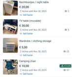 Furniture, tv table, bedside table, camping chair, wardrobe, Huis en Inrichting, Kasten | Kledingkasten, Ophalen of Verzenden