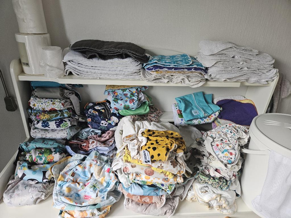 Groot pakket premium wasbare luiers inc. toebehoren, Ophalen, Gebruikt, Overige typen, Overige merken