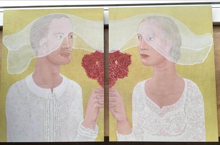 Tweeluik van Janpeter Muilwijk, Antiek en Kunst, Kunst | Schilderijen | Klassiek, Ophalen