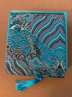 Turquoise blauwe zijde cadeau doos sieraden doos nieuw, Ophalen of Verzenden, Nieuw, Blauw, Hardcase