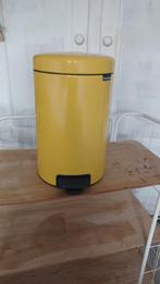 Gele Brabantia afvalemmer 12L, Met pedaal, Ophalen of Verzenden, Zo goed als nieuw, Metaal