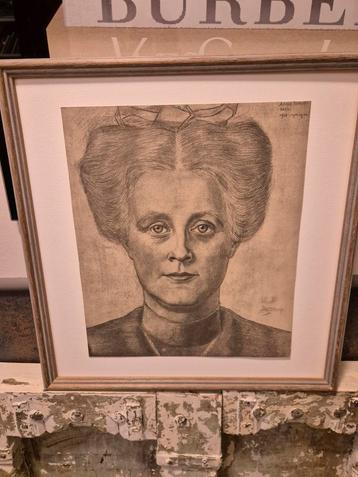 Jan Toorop - Portret Annie Hall (1911) beschikbaar voor biedingen