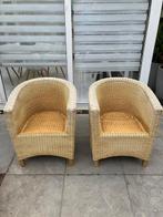 2 stuks rotan kuipstoelen naturel voor binnen, Ophalen, Gebruikt, Twee, Bruin