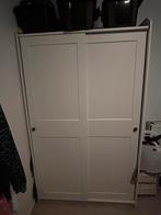 Witte kledingkast met schuifdeuren, Ophalen, Gebruikt, 100 tot 150 cm, 200 cm of meer