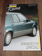 Renault 19 Special [ revue ] 1989 + poster  16 pag., Boeken, Auto's | Folders en Tijdschriften, Verzenden, Zo goed als nieuw, Renault