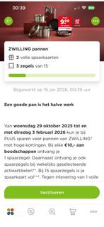 Gratis Plus spaarzegels: 2 kaarten en 3 zegels., Plus, Ophalen