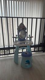 Kids makeup tafel frozen met krukje, Ophalen, Zo goed als nieuw