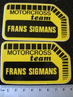 sticker motorcross team Frans Sigmans logo, Verzamelen, Verzenden, Zo goed als nieuw, Sport