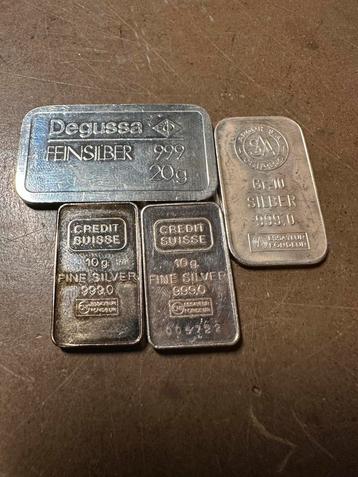 4x 10 gram 999 zilver beschikbaar voor biedingen