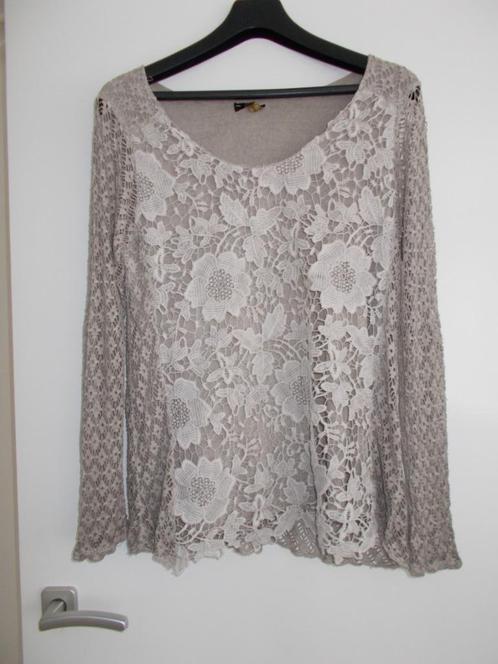 Apart Dames dubbellaags shirt, Kleding | Dames, T-shirts, Zo goed als nieuw, Maat 42/44 (L), Bruin, Lange mouw, Ophalen of Verzenden