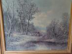 Schilderij Andor Betz München - Winterlandschap, Antiek en Kunst, Kunst | Schilderijen | Klassiek, Ophalen
