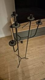 Zwarte 6-arms Kandelaar met Hoekig Design, Huis en Inrichting, Woonaccessoires | Kandelaars en Kaarsen, Ophalen