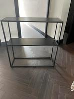 Sidetable zwart metaal, Huis en Inrichting, Tafels | Sidetables, Ophalen, 50 tot 100 cm, Zo goed als nieuw, Metaal