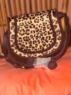 Nieuwe leren schoudertas met dierenprint, Sieraden, Tassen en Uiterlijk, Tassen | Damestassen, Verzenden, Nieuw, Bruin, Schoudertasje