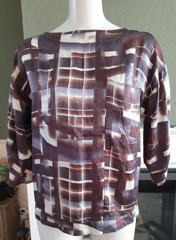 Vanilia bruine zijden top mt 36 S shirt | Gratis Verzenden ! beschikbaar voor biedingen
