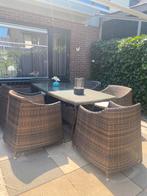 7-delige tuinset metaalwicker, Tuin en Terras, Tuinsets en Loungesets, Ophalen, Zo goed als nieuw
