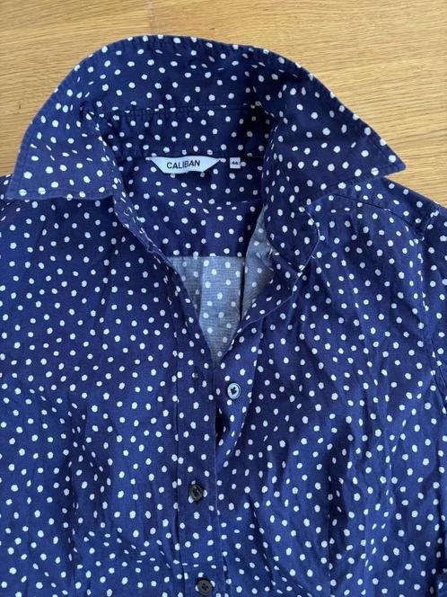 Caliban by PAUW bloes blauw dots wit 38-40, Kleding | Dames, Blouses en Tunieken, Zo goed als nieuw, Maat 38/40 (M), Blauw, Verzenden