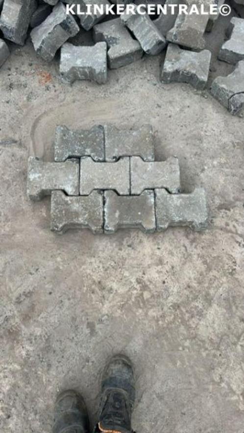 360m2 antraciet betonklinkers H-profiel straatstenen H-klink, Tuin en Terras, Tegels en Klinkers, Gebruikt, Klinkers, Beton, 10 m² of meer