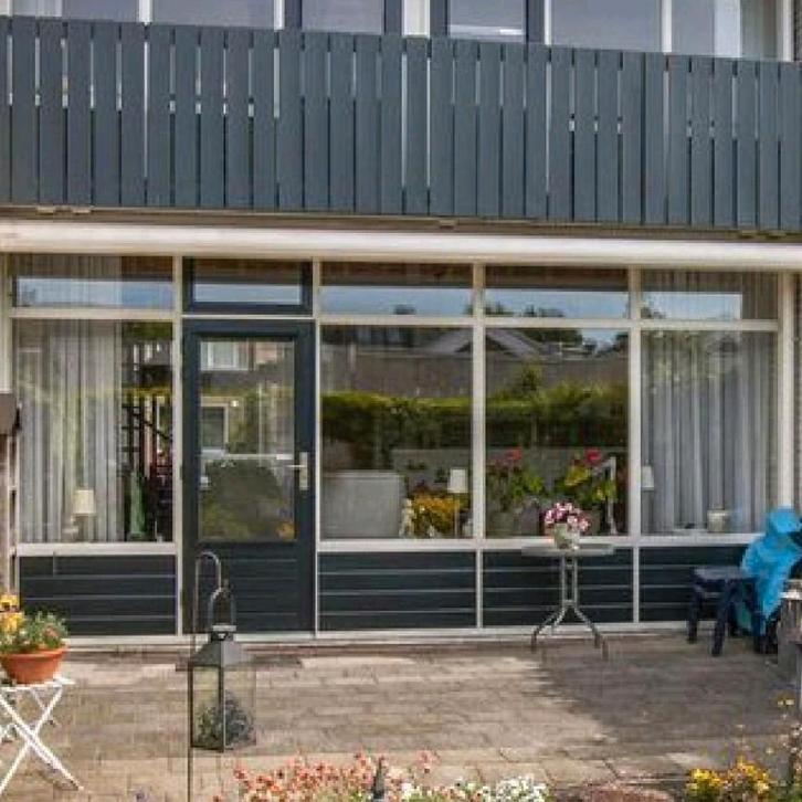 Elektrisch Brustor zonnescherm 5,25m met volant, Tuin en Terras, Zonneschermen, Gebruikt, Overige typen, 300 cm of meer, 450 cm of meer